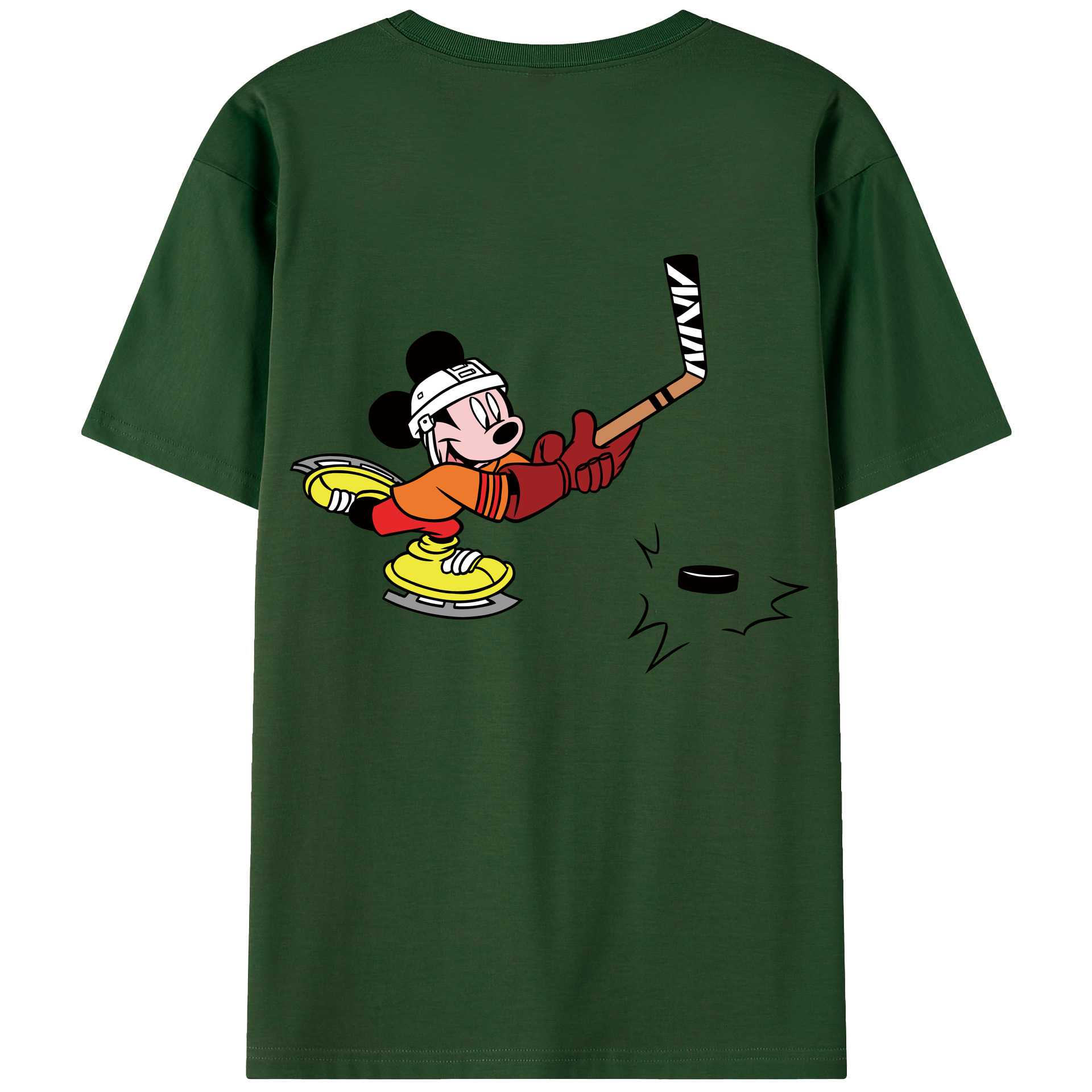 （画像用） ミッキーマウス Mickey Mouse 綿100％半袖Tシャツ（背面プリント）